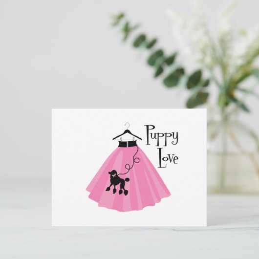 Puppy Love Briefkaart (Staand voorkant)