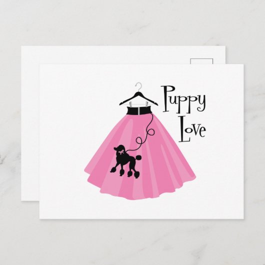 Puppy Love Briefkaart (Voorkant / Achterkant)