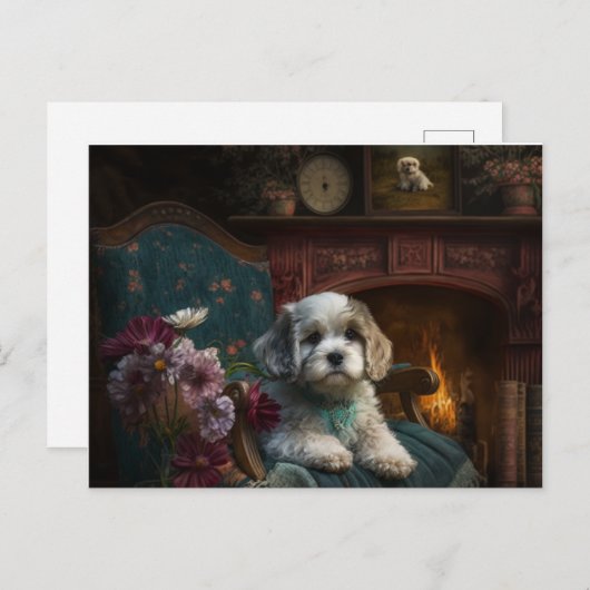 Puppy Love Briefkaart (Voorkant / Achterkant)