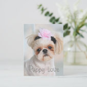 Puppy Love Briefkaart (Staand voorkant)