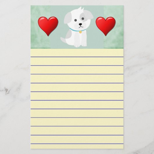 Puppy Love Briefpapier (Voorkant)