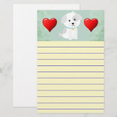 Puppy Love Briefpapier (Voorkant / Achterkant)