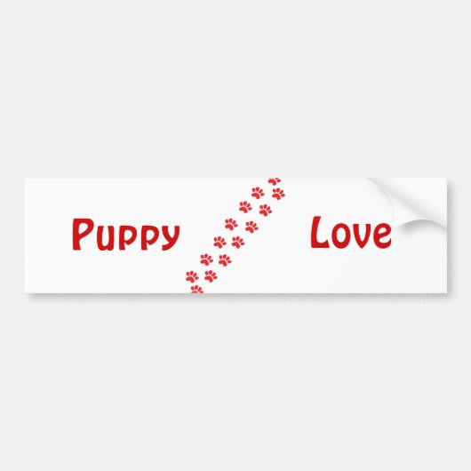 Puppy Love Bumpersticker (Voorkant)