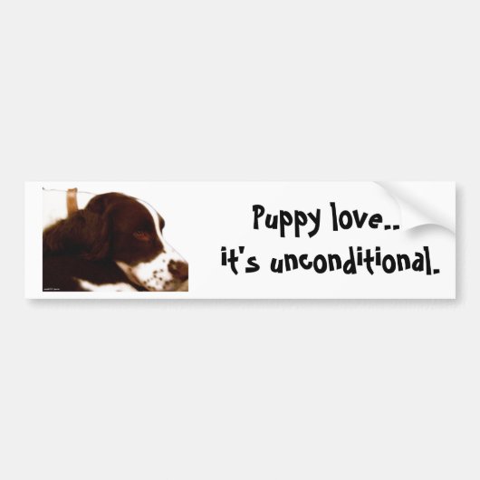 Puppy Love Bumpersticker (Voorkant)