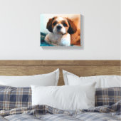 Puppy Love Canvas Afdruk (Insitu (Slaapkamer))