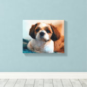 Puppy Love Canvas Afdruk (Insitu (Houten vloer))