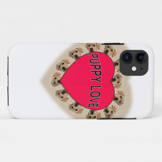 Puppy Love Case-Mate iPhone Case (Achterkant (horizontaal))