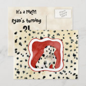 "Puppy Love" — Dalmatische Puppy Art van Audrey Je Briefkaart (Voorkant / Achterkant)