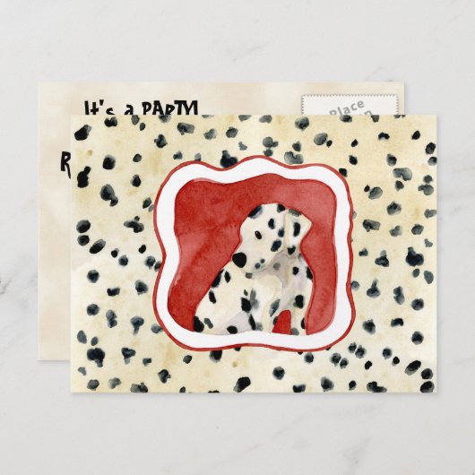 "Puppy Love" — Dalmatische Puppy Art van Audrey Je Briefkaart (Voorkant / Achterkant)