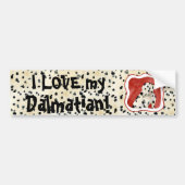 "Puppy Love" — Dalmatische Puppy Art van Audrey Je Bumpersticker (Voorkant)