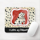 "Puppy Love" — Dalmatische Puppy Art van Audrey Je Muismat (Met muis)