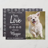 Puppy Love Dog New Pet Aankondiging (Voorkant / Achterkant)