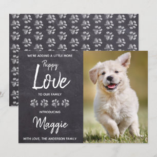 Puppy Love Dog New Pet Aankondiging