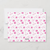 Puppy Love Dog Roze Kinder Valentijnsdag Feestdagenkaart (Achterkant)