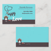 Puppy Love Dog Sitting Visitekaartjes (Voorkant / Achterkant)