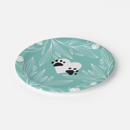 Puppy Love Dog Wedding Papieren Bordje (Gekanteld)