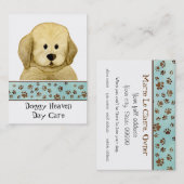 "Puppy Love", een bruine puppy Paws Art Doggy Day  Visitekaartje (Voorkant / Achterkant)