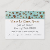 "Puppy Love", een bruine puppy Paws Art Doggy Day  Visitekaartje (Achterkant)