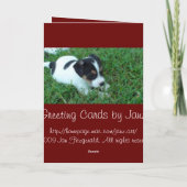 Puppy Love Feestdagen Kaart (Achterkant)