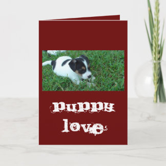 Puppy Love Feestdagen Kaart