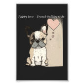 Puppy love - Franse bulldog stijl Foto Afdruk (Voorkant)