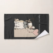 Puppy love - Franse bulldog stijl Handdoek (Handdoek)
