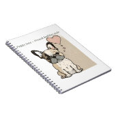 Puppy love - Franse bulldog stijl Notitieboek (Rechterzijde)
