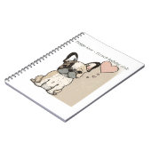 Puppy love - Franse bulldog stijl Notitieboek (Linkerzijde)