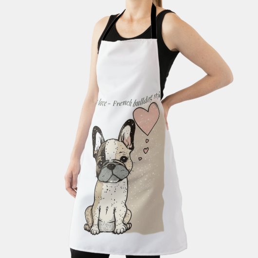 Puppy love - Franse bulldog stijl Schort (Insitu)