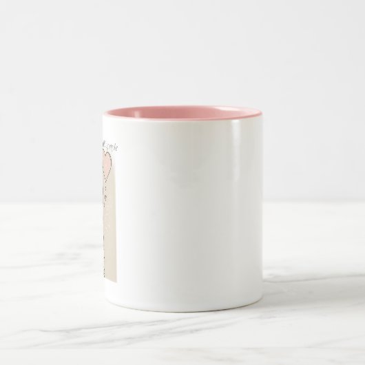 Puppy love - Franse bulldog stijl Tweekleurige Koffiemok (Center)