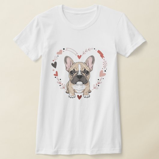 Puppy Love Franse Bulldog T-shirt (Laagn)