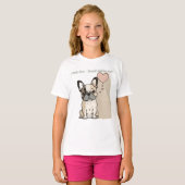 Puppy love - French bulldog style T-Shirt (Voorkant volledig)