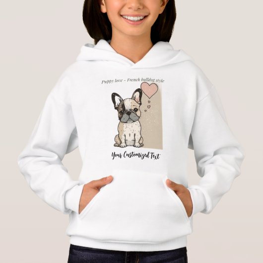 Puppy love - French bulldog style T-Shirt (Voorkant)