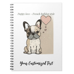 Puppy love - French bulldog style T-Shirt Notitieboek