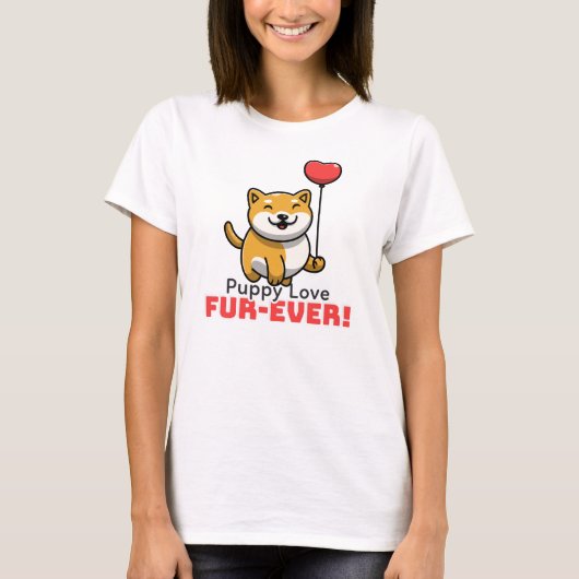 Puppy Love Fur-Ever beroemd gemaakt door Dogs Day T-shirt (Voorkant)