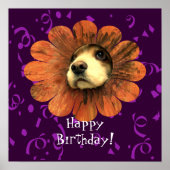 Puppy Love Happy Birthday Poster (Voorkant)