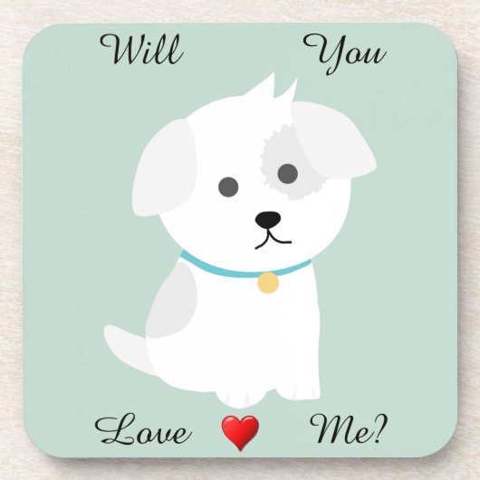 Puppy Love Hard Plastic Onderzetter (Voorkant)