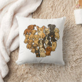 Puppy Love - Hart gemaakt van honden Kussen (Deken)