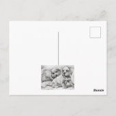 puppy love in gray briefkaart (Achterkant)