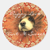 Puppy Love is geen mooie Sticker (Voorkant)