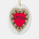 Puppy Love Keramisch Ornament (Rechts)