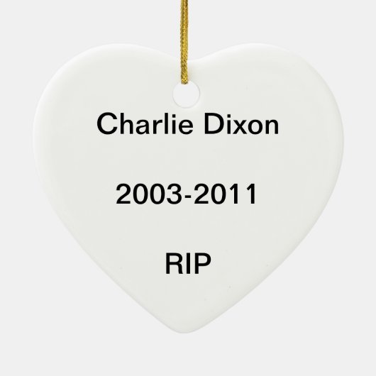 Puppy Love Keramisch Ornament (Achterkant)