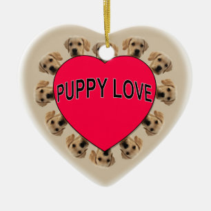 Puppy Love Keramisch Ornament