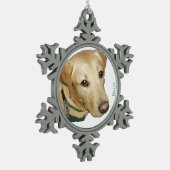 Puppy Love Kerstversiering - pas het aan! Tin Sneeuwvlok Ornament (Links)