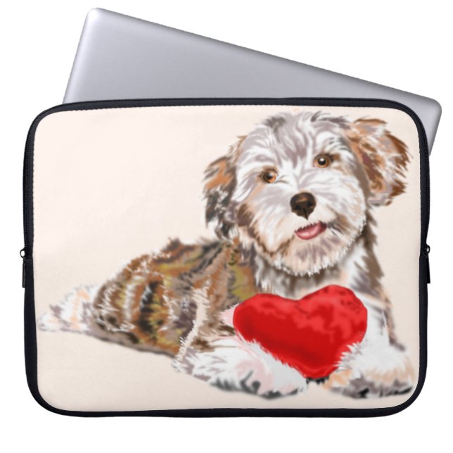 Puppy Love Laptop Sleeve (Voorkant)