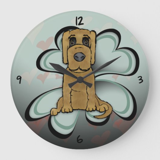 Puppy Love Large Clock Grote Klok (Voorkant)