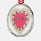 Puppy Love Metalen Ornament (Links)