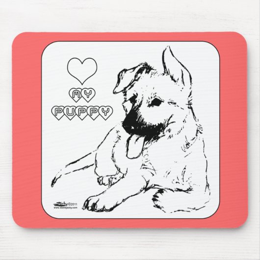 Puppy Love Muismat (Voorkant)