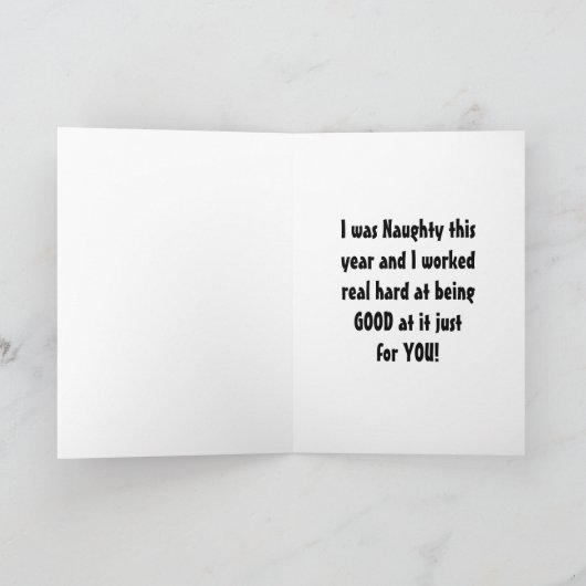 PUPPY LOVE NAUGHTY OF NICE IN CHRISTMAS FEESTDAGEN KAART (Binnen)