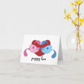 Puppy Love Note Kaart (Gele Bloem)